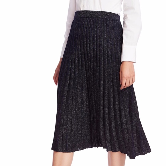 court & roe Dresses & Skirts - Court & Rowe Pleated Metallic Knit Midi Skirt
